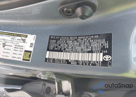 2020 Toyota Corolla Le z USA, uszkodzony, nr VIN 5YFEPRAE2LP062137